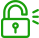 A padlock closing icon