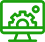 Computer Screen with Cogs Icon